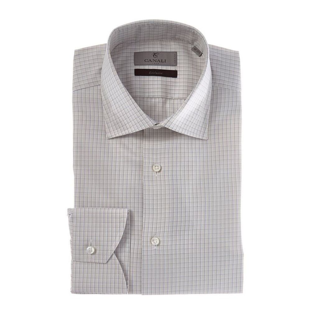 Canali Mens  Dress Shirt, Blue